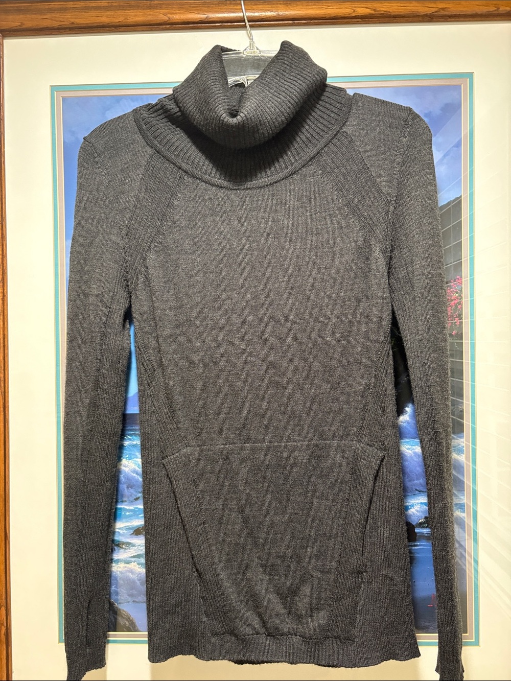 lululemon athletica Charcoal Gray Cowl Neck Sweater